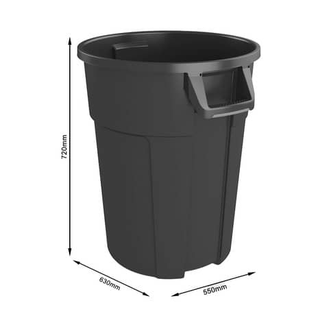 Pattumiera Titan 120 lt Rotho nero F600090